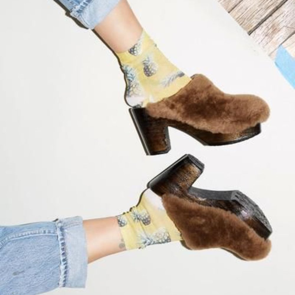 No.6 shearling clogs Sz38-RARE